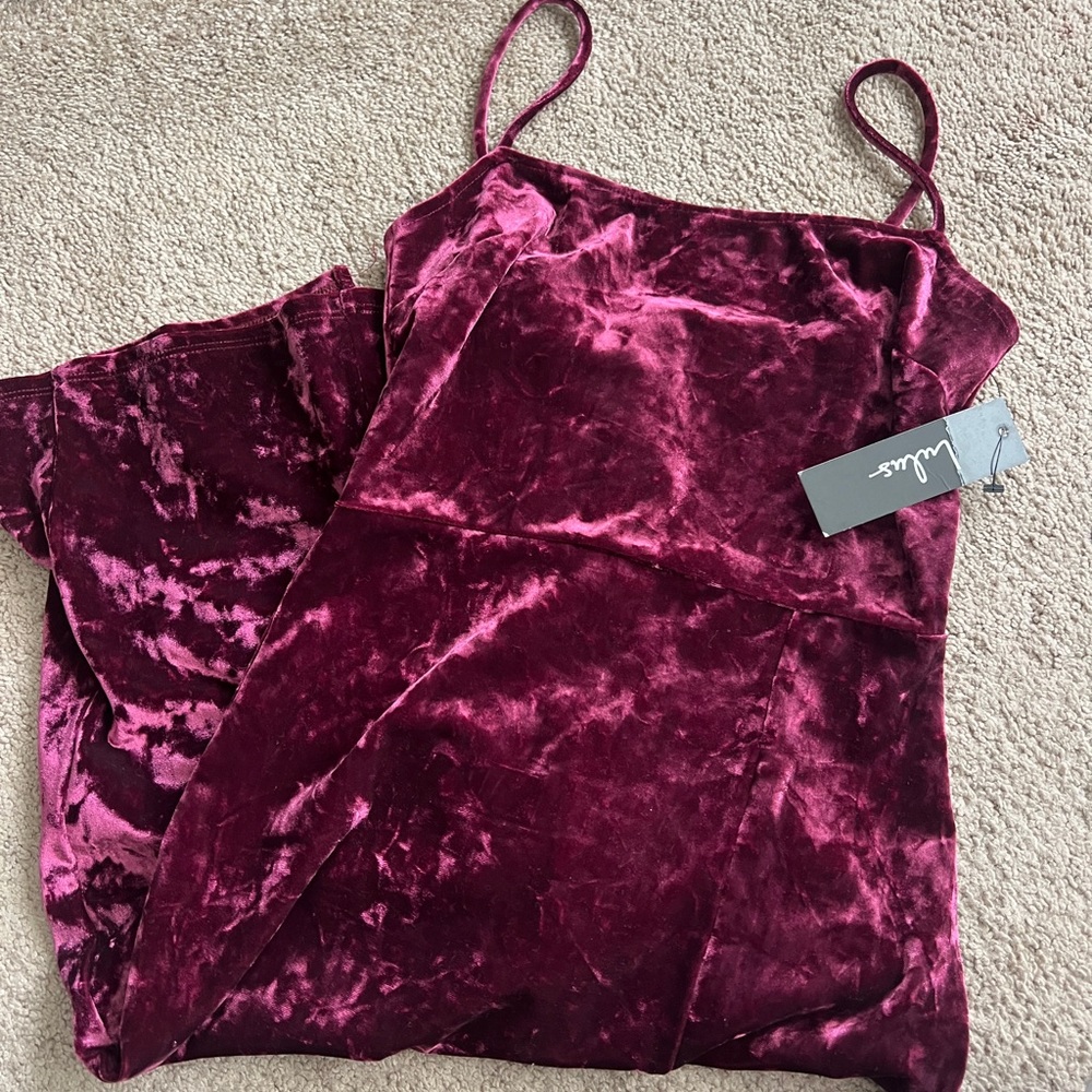 Lulus Red Velvet Dress